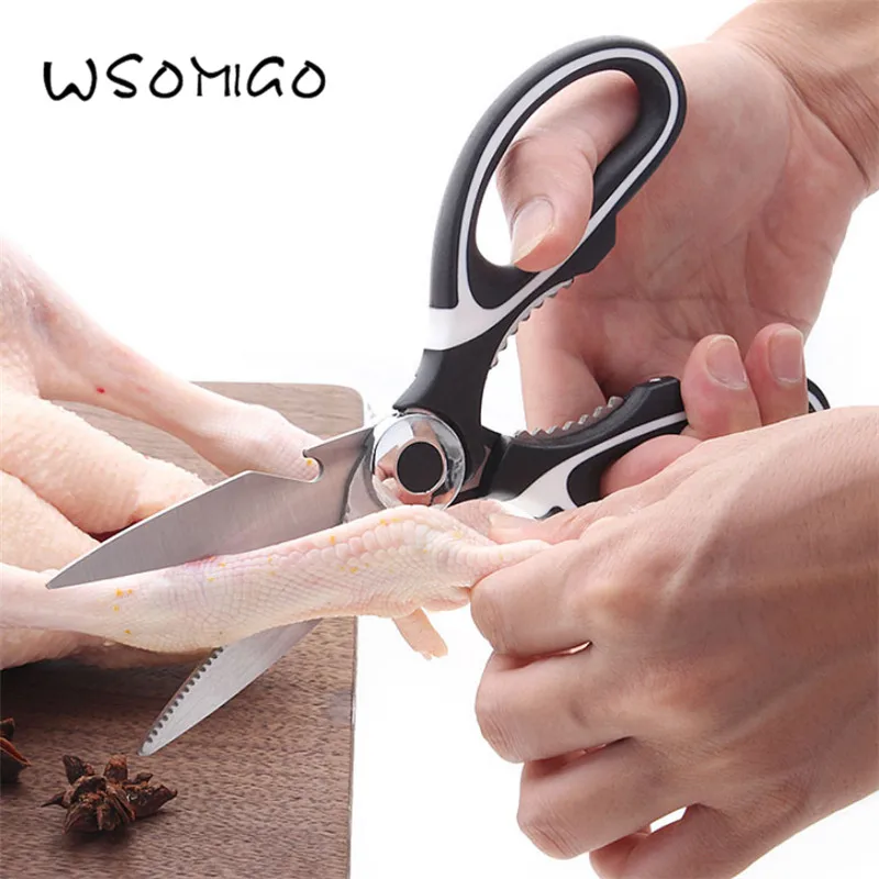 

1pcs Kitchen Accessories Stainless Steel Multifunction Chicken Bone Scissors Food Scissors Kitchen Gadgets Food Scissors-C