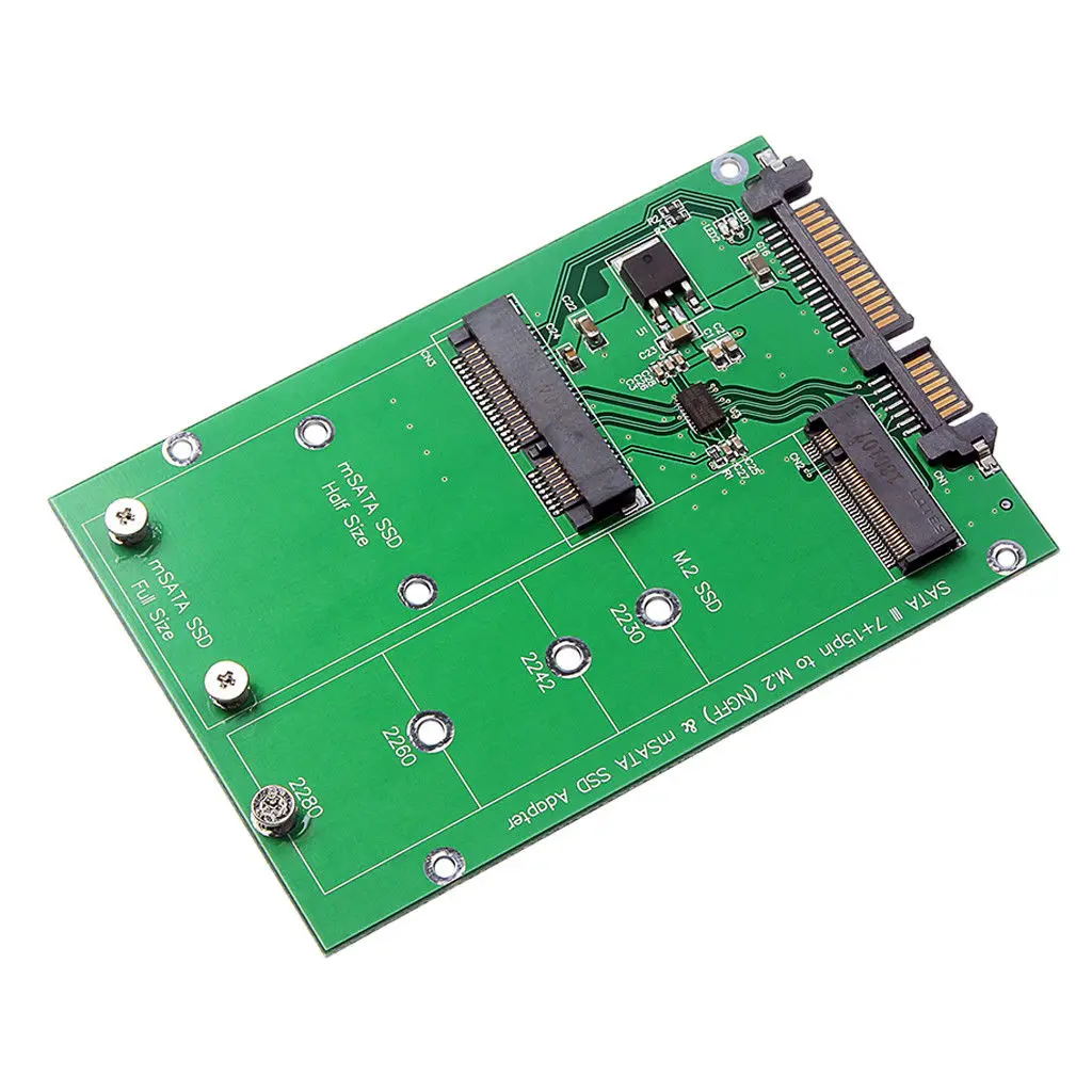 2 5 дюйма M.2 NGFF MSATA в 1 многоразовый SSD на SATA III конвертер карта|Адаптеры карт памяти| |