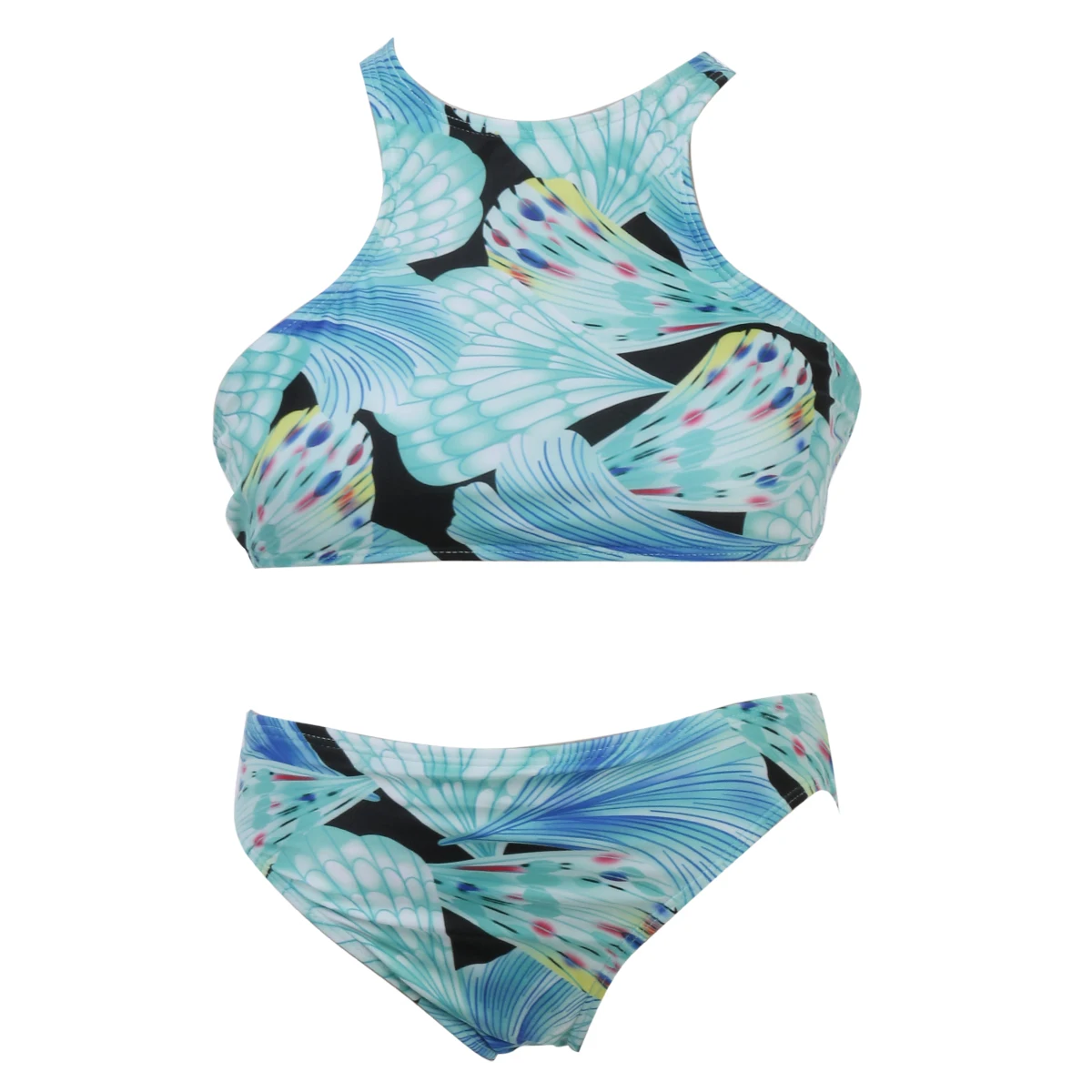 Clearance Sale 2019 Bandage Printed Women Bikini Set Vest Top Swimwear