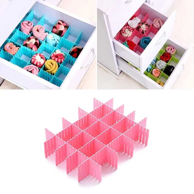 

Pcs/Set Adjustable DIY Drawer Organizer Thicken Clapboard 4 Board Partition Storage