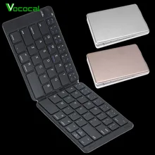 Vococal портативный складной тонкий беспроводной Bluetooth клавиатура ключ доска-планшет перезаряжаемые для оконные рамы Android IOS Телефон