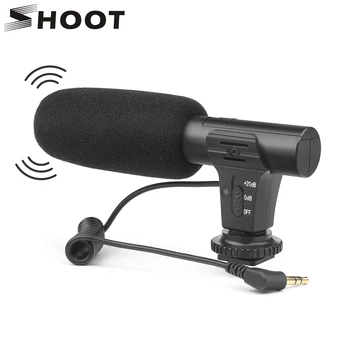 

SHOOT External Stereo Condenser Microphone for Nikon Canon DSLR Camera VLOG Photography Interview Video Recording Microphone