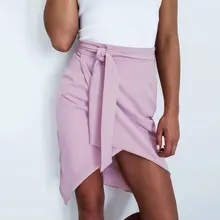 Юбки женские летние с высокой талией юбки бандажные тонкие пояс на бедра короткая юбка