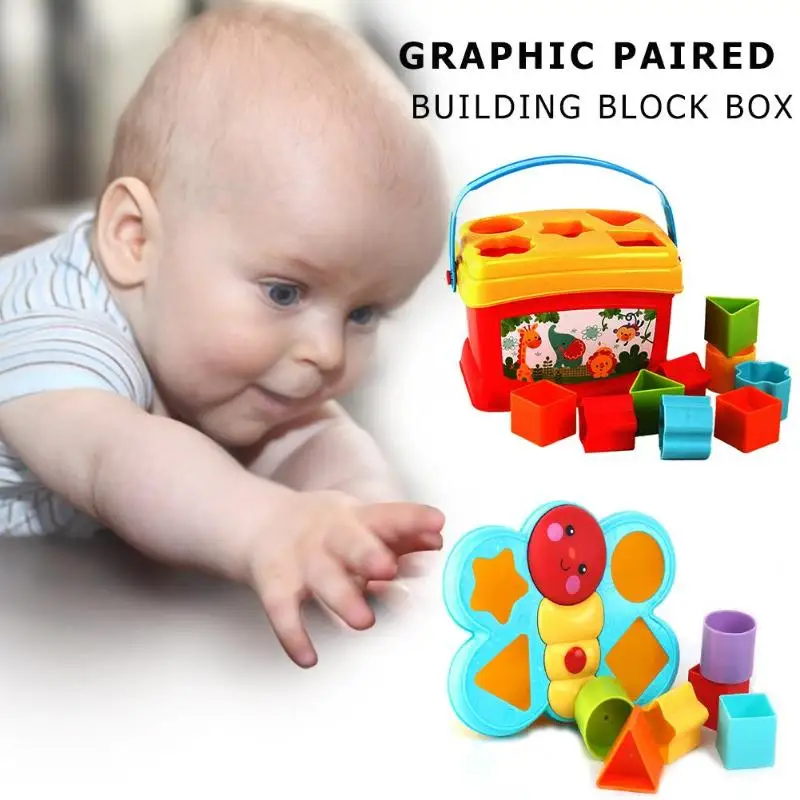 

1 set Plastic Assembled Building Blocks Box For Children Educational Toys Sorting Toys Matching Toy Designer