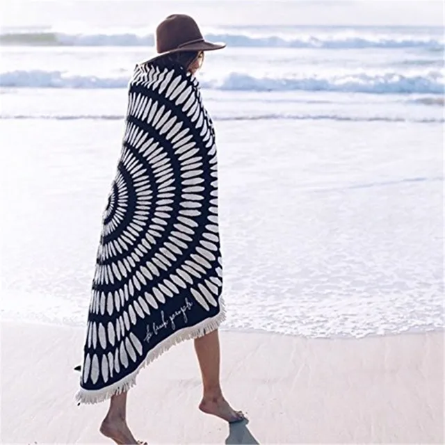 Round Microfiber Tessellate Mandala Beach Towel - Beach Blanket 4