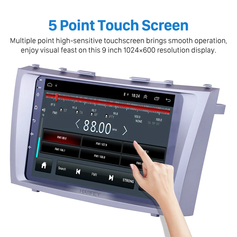 Flash Deal Harfey 9" HD touchscreen for TOYOTA CAMRY 2007 2008 2009 2010 2011 Radio Android 8.1 GPS Car Stereo with Bluetooth WiFi 3G 2