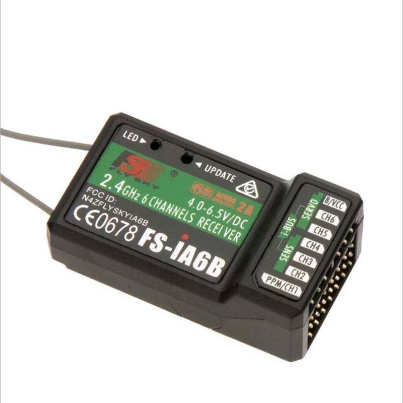 Новый 100% Оригинальный Flysky ia6b ia6 приемник FS IA6/FS IA6B/ 6CH 2 4G двойная антенна RC для I6 FSI6 i4