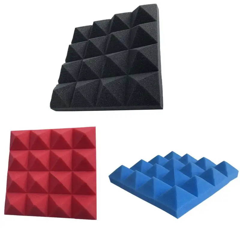 

25*25*5CM Pyramidal Acoustic Panels DIY Mural Wall Stickers For Wall Door Dome Decoration Art Decor Sound Noise Reduction