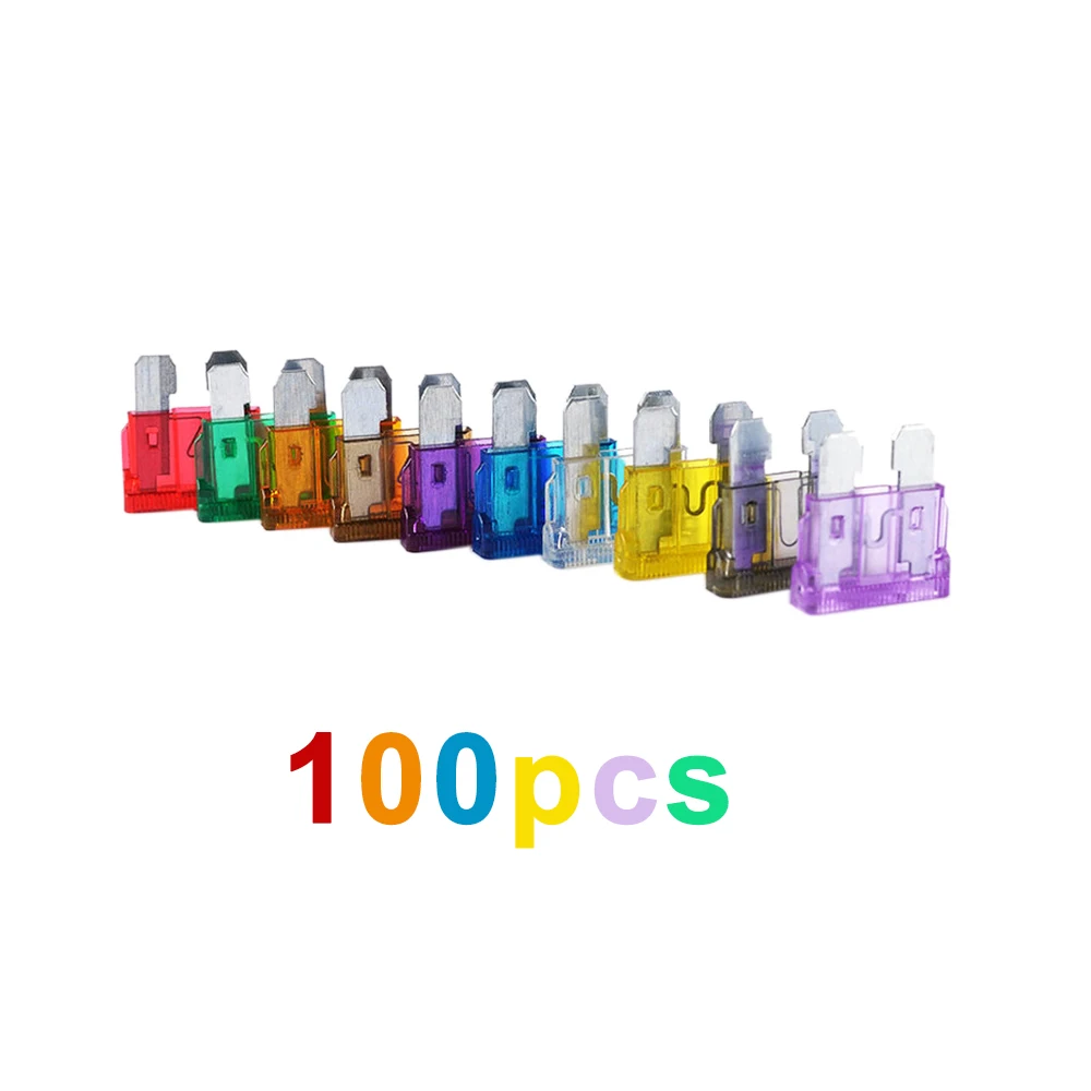 100/60/140pc 2/3/5/7.5/10/15/20/25/30/35A Car Truck Blade Fuses AMP Plastic Box Assortment with Clip Auto Blade Type Fuse Set