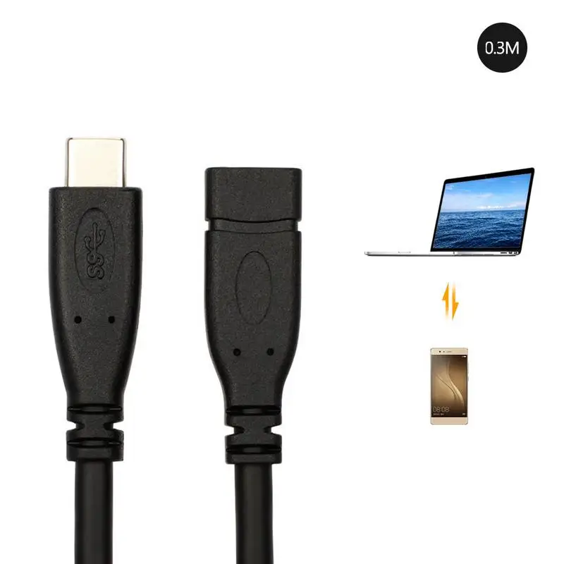 Удлинительный кабель USB type C 3 1 Штекерный и гнездовой удлинитель|Кабели передачи
