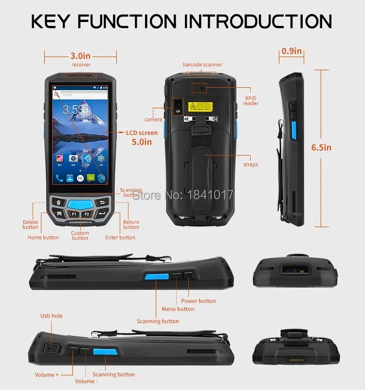 Производитель КПК U9000 Blovedeam сканер штрих кода на android 1d 2D PDA лазерный считыватель qr
