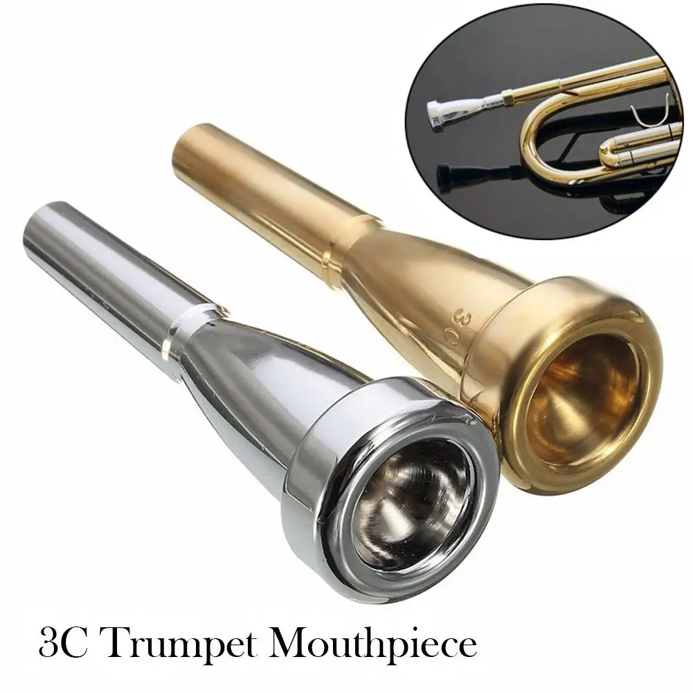 SLADE Silver Gold 3C Size copper alloy Trumpet Mouthpiece for Yamaha Bach Trumpet Brass Instrument Replacement Accessories