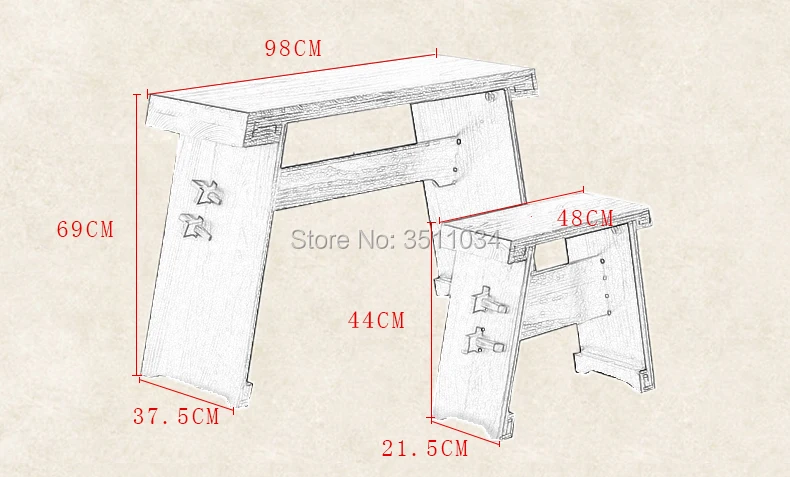 zither and Guqin tables and benches can be dismantled to imitate the ancient Ming and Qing Dynasties calligraphy tea table zither and Guqin tables and benches can be dismantled to imitate the ancient Ming and Qing Dynasties calligraphy tea table