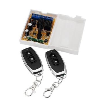 

LEORY 100M Wireless Remote Control Light Switch 12V 10A Relay 2Pcs 315Hz RF Transmitter+ 2CH Receiver Module Remote Controls