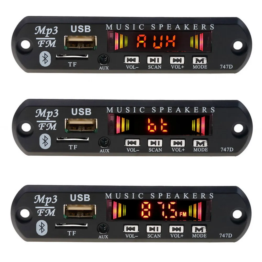 MP3 WMA декодер Kebidu Bluetooth 5 В 12 автомобильный комплект mp3 плеер Плата декодера FM радио
