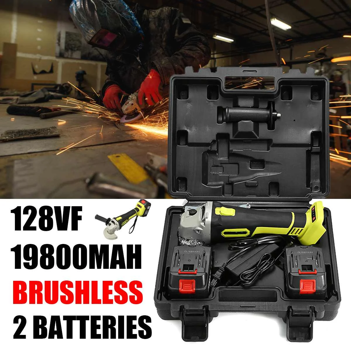 

Brushless Electric Angle Grinder Cordless Polisher Chainsaw Bracket Grinder Machine Sanding Polishing Rotary DIY Power Tool