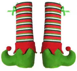 Шт. 1 шт., обувь для ног эльфа, чехол для стола, Рождественский Декор, Подарочный пакет для конфет