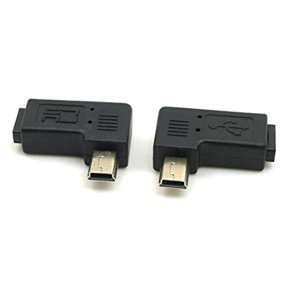 2 шт. 90 градусов левый и правый угловой мини USB 5pin мужчина к Micro Женский