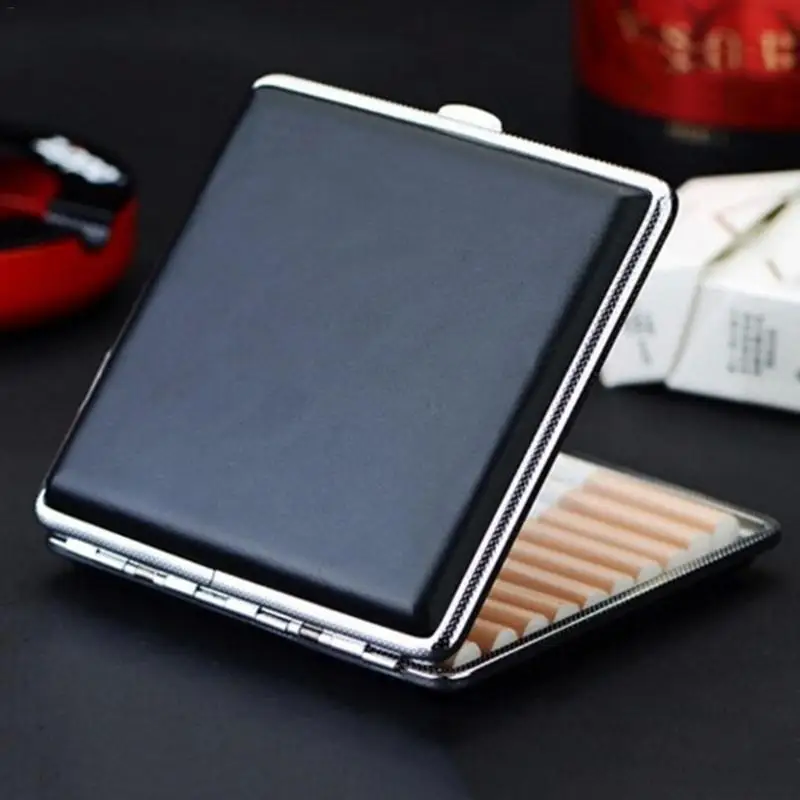 2019 новый черный 100g Винтажный стиль PU кожаный мужской 20 портсигар для сигарет