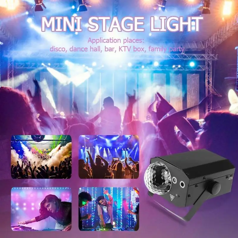 

DJ Disco Sound Activated Control Stage Laser Light Projector RGB Stage Lighting effect Lamp Light Music Christmas KTV Party