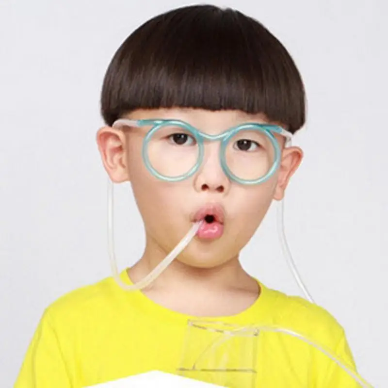 Fun Soft Plastic Straw Glasses Flexible drinking straws Tube tools Kids party Bar supplies accessories for baby Birthday Party | Дом и сад