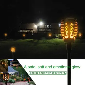 

96pcs LED Upgraded Solar Energy Lights Waterproof Flickering Torches Spotlight Outdoor Street Landscape Decoration Lighting Tool