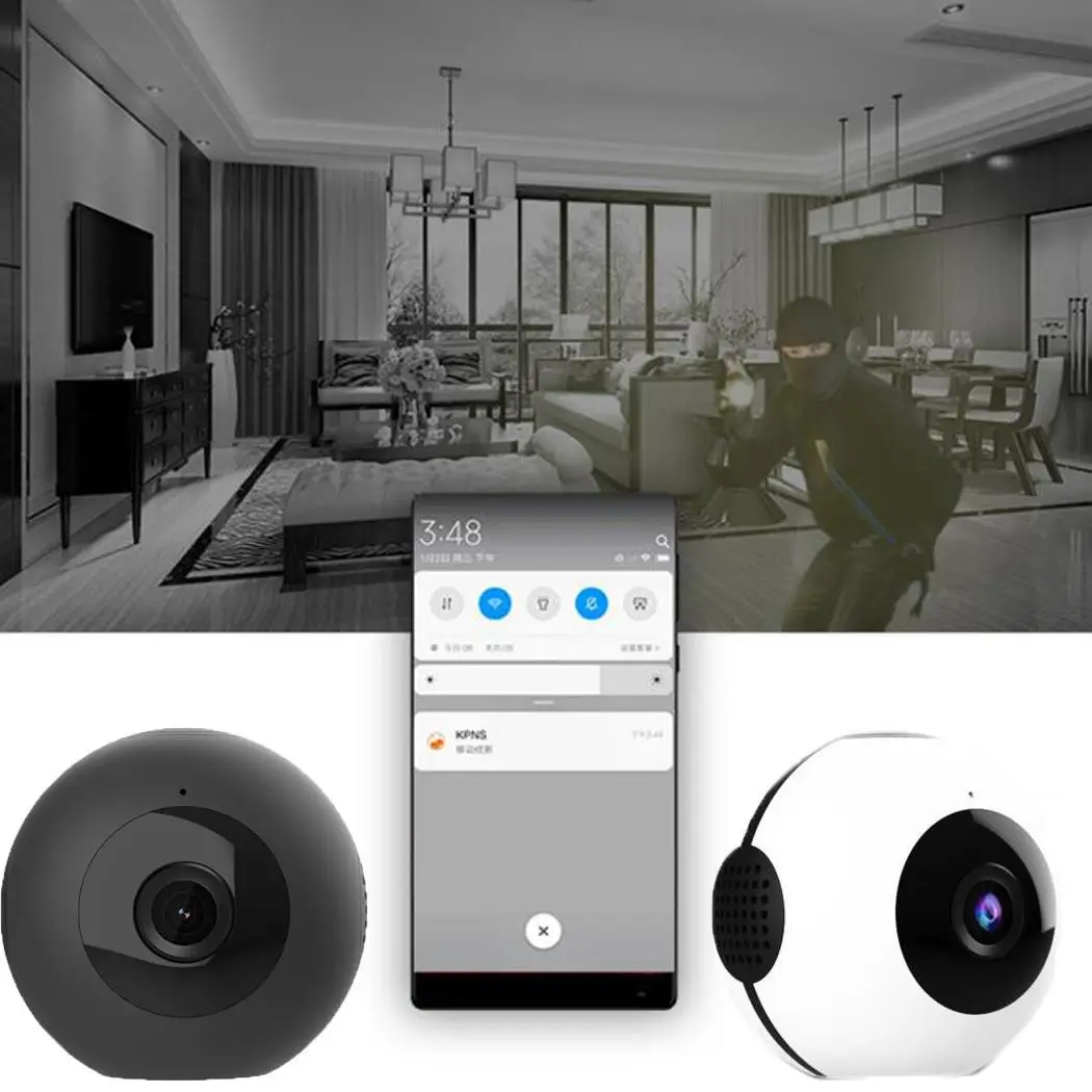 

Night Vision Motion Detection Wireless WIFI Home Anywhere You Need EV Security Vision, Alarm -10~60 Camera 40mm
