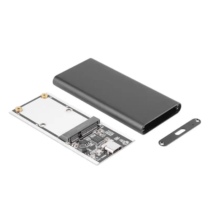 USB Type-C Aluminum HDD Box USB3.1 to MSATA SSD External Enclosure mSATA Solid State Hard Disk Drive hdd Box Enclosure Case