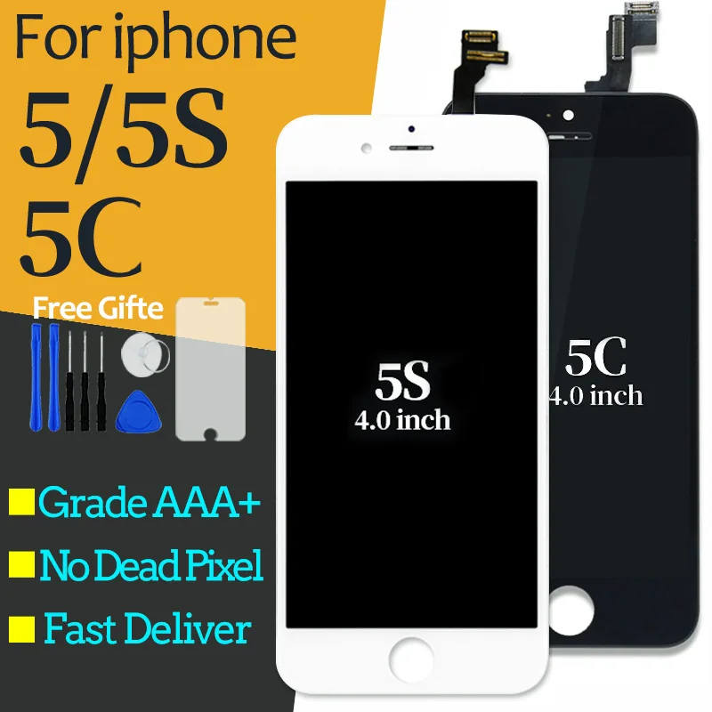 

Pantalla de calidad AAA para iPhone 5 y 5s 5C pantalla LCD y digitalizador reemplazo de pantalla táctil para iPhone 5 y 5s 5C LCD