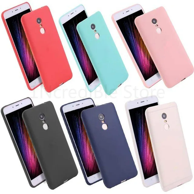 Матовый однотонный чехол-накладка из ТПУ для Redmi 4 4A 4X 5 5A 6 Pro Note защитный