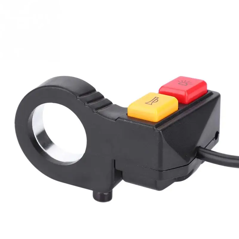 2 in 1 Electric Bike Head Light Horn Switch Turn Signal Switch Button for 22.5mm Handlebar Motorcycle E-Bike Electric Scooter