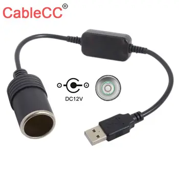 

10pcs/lot CY 5V To DC 12V USB Car Charger Socket Converter Adapter Auto Interior Accessories