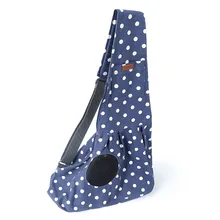 Переноска для собак кошачья переноска в горошек Портативный модные холщовые Pet открытый наклонной мешок щенок кошка мешок Портативный домашних животных