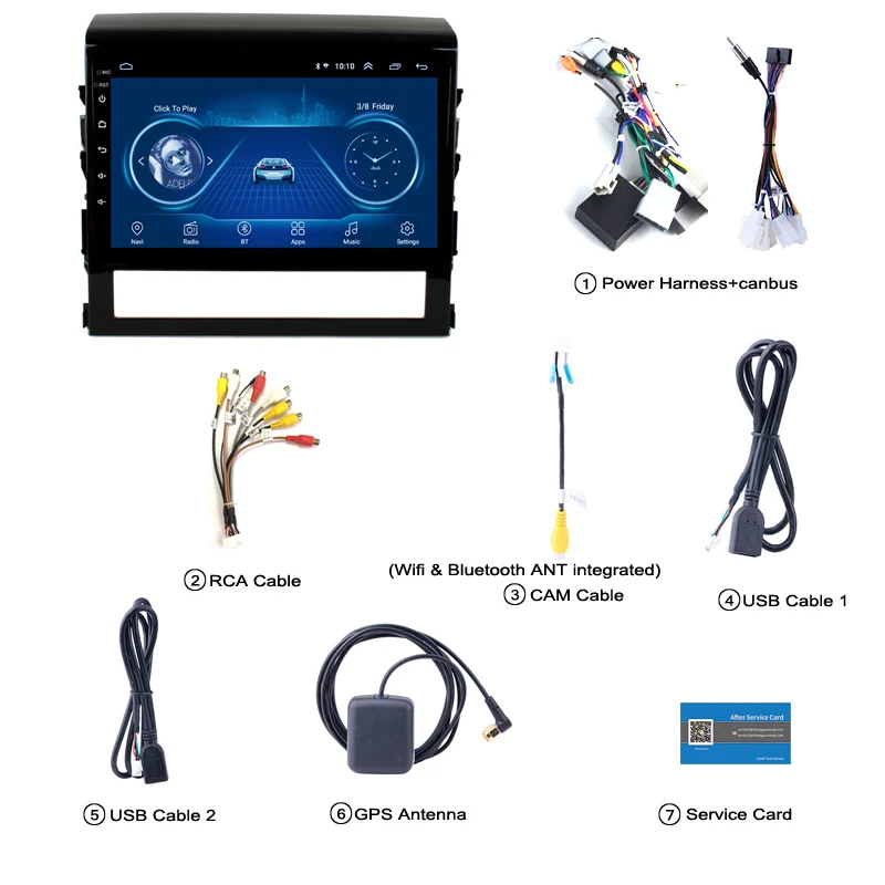 Sale 9 inch android 8.1 car multimedia GPS navigation for toyota land cruiser 2016-2018 support WIFI rear view camera 1
