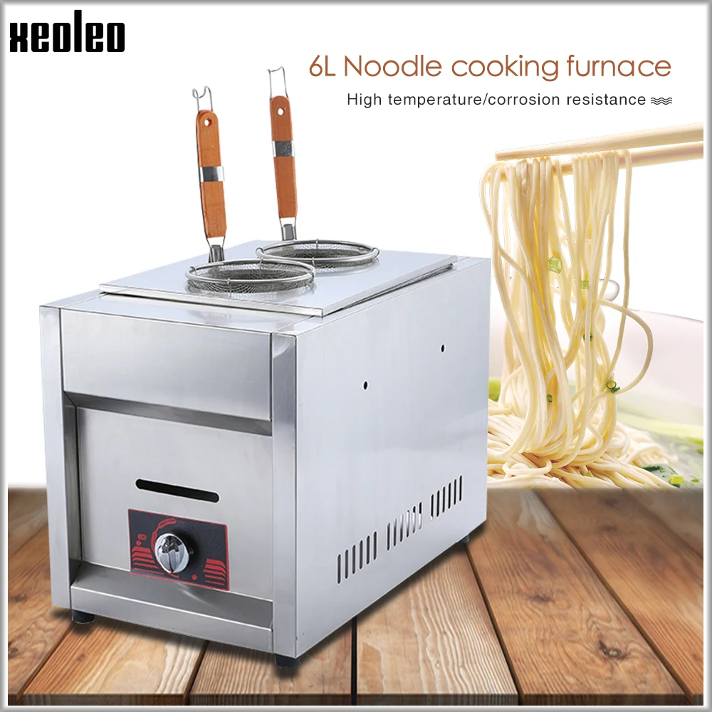 XEOLEO Gas Noodle boiler Desktop Pasta Cooker 2 burners 