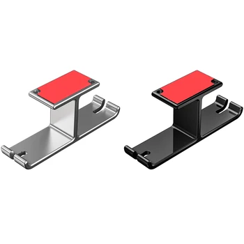 

10x2.8x4.5cm 2 in 1 Headphones Stand Universal Headset Hanger Bracket Headphone Wall Hook Rack Black/silver