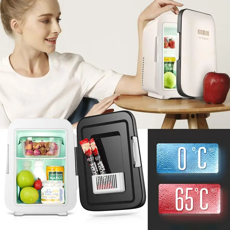 

Car Mini Refrigerator 12V Small Cooler 220v High Power Refrigeration Low Noise Food Heater Single Door Mini Fridge