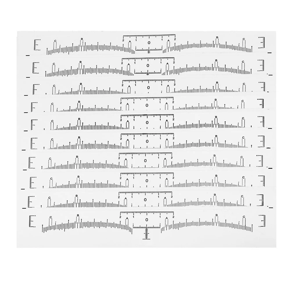 20 шт нетоксичный одноразовый легкий удобный измерительный инструмент для бровей линейка для нанесения татуировки принадлежности для измерения макияжа