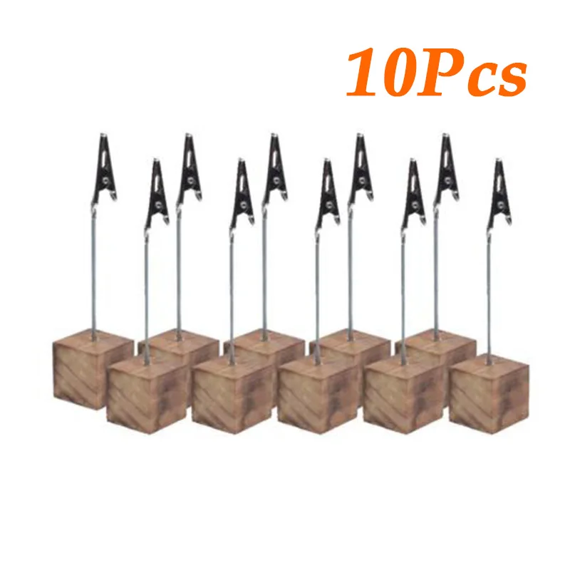 

10x Cube Wire Card Clip Desk Wedding Table Stand Note Picture Memo Photo Holders