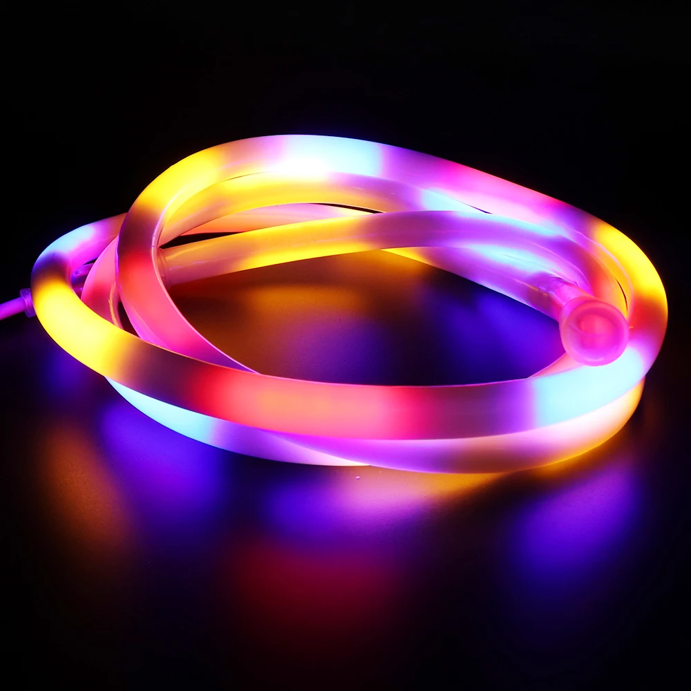 220 В неоновый светильник s лампа 2835 RGB Светодиодная лента водонепроницаемая 120