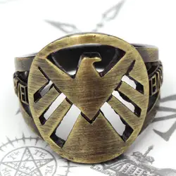 S. H. I. E. L. D. кольцо Логотип Косплей металлические кольца бронзовые кольца Косплей Коллекция костюм аксессуар кольцо