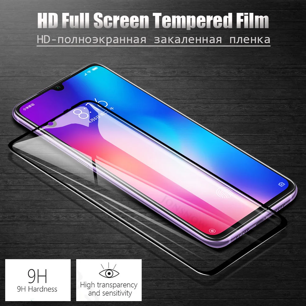 Защитное стекло JONSNOW на весь экран для Xiaomi Mi 9 8 Lite закаленное Redmi 7A Note 7 6 Pro K20 9T