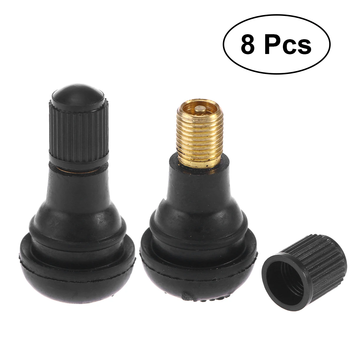 8 Pcs Black TR 412 Rubber Snap In Valve Stems Tire Tyre Valve Stems Car