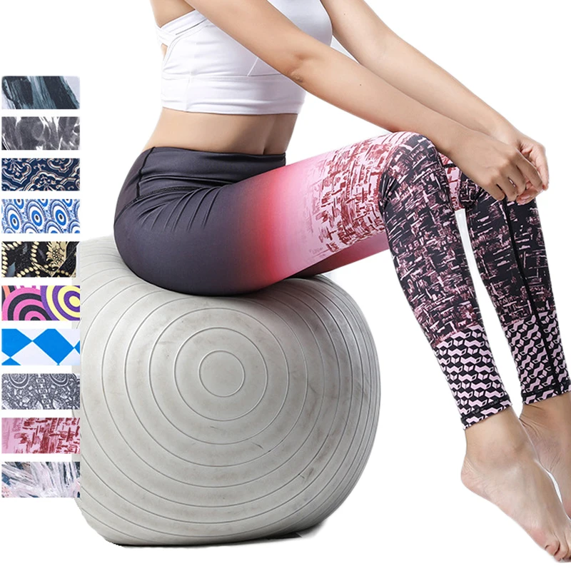 

BINAND Widen High Waistband Printed Elastic Seamless Yoga Leggings Women Tight Breathable Ankle Length Sports Fitness Pants