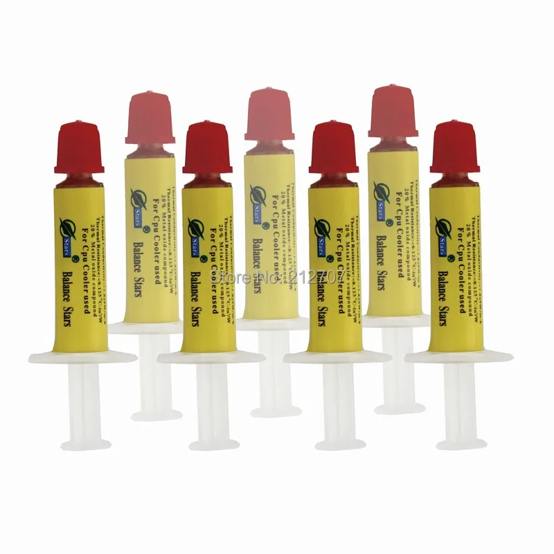 

100PCS 1g Golden GoldeSyringe Thermal Grease gray CPU VGA GPU Intel Chip Heatsink Paste Conductive Compound ABS Cooling Radiator