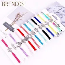 Браслеты в богемном стиле женские красные стринги с плетеной веревкой из бисера сглаза шарм синие браслеты со стразами регулируемые многоцветные Lucky