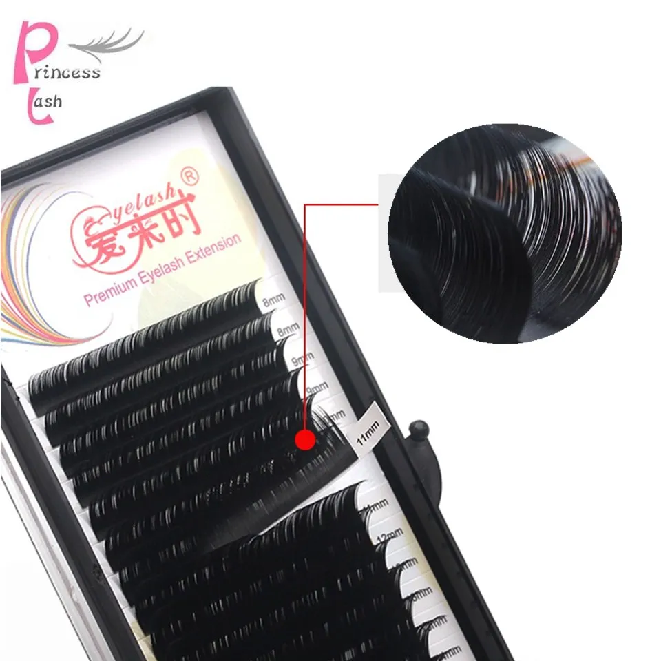 Pаспродажа Ресницы толщиной 0,07 0,25 мм B C D Curl 8 14 мм mix in one tray individuales Lash расширение натуральные накладные ресницы из норки