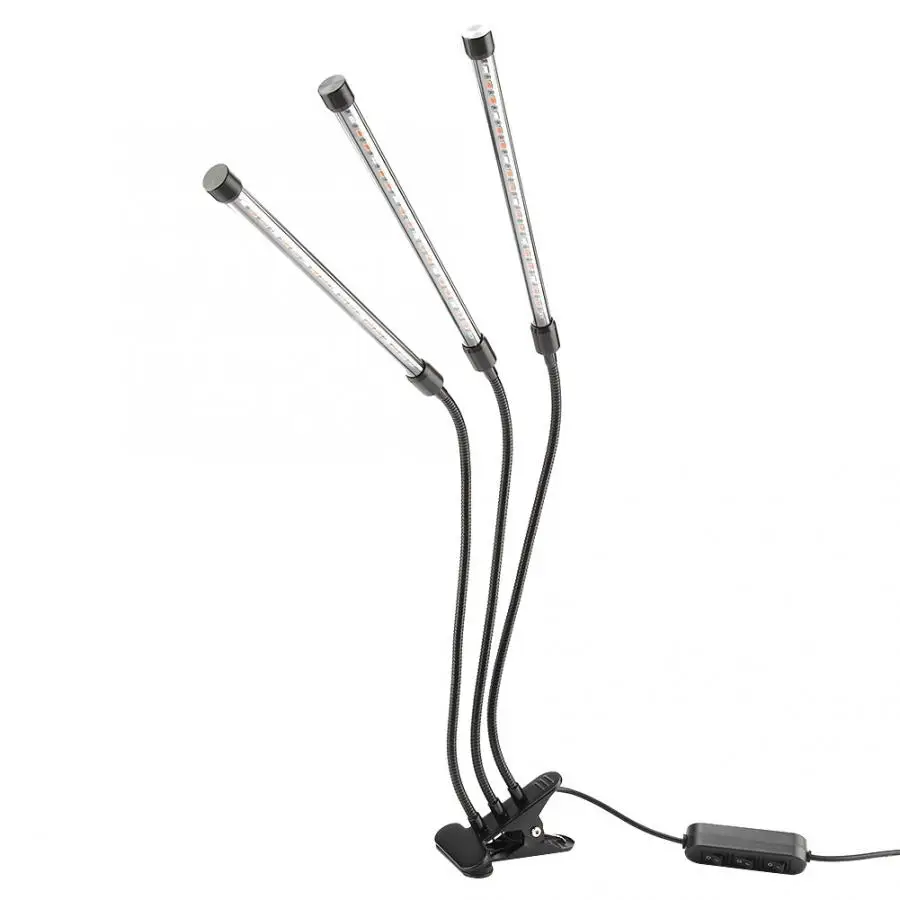 Светодиодные лампы для выращивания растений комнатных USB 27W 3 Head LED растущие чипы с