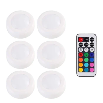 

Silver Closet Cabinet Lamp Wireless Stick Tap Touch Push Security Kitchen Wall Car Night Light AAA Battery Powered