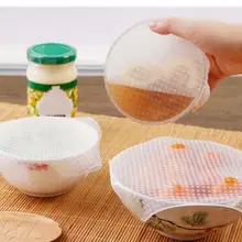 4 шт./партия сохранение продуктов в свежем состоянии обертывание многофункциональная многоразовая силиконовая пищевая обертка Уплотнение Крышка стрейч постельное белье